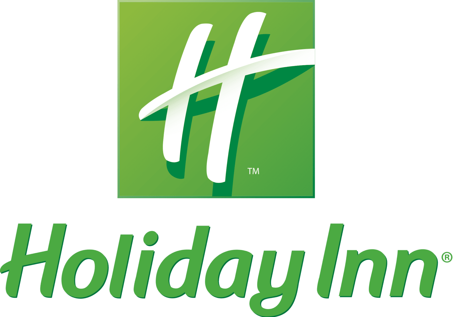 A green and white logo for holiday inn.
