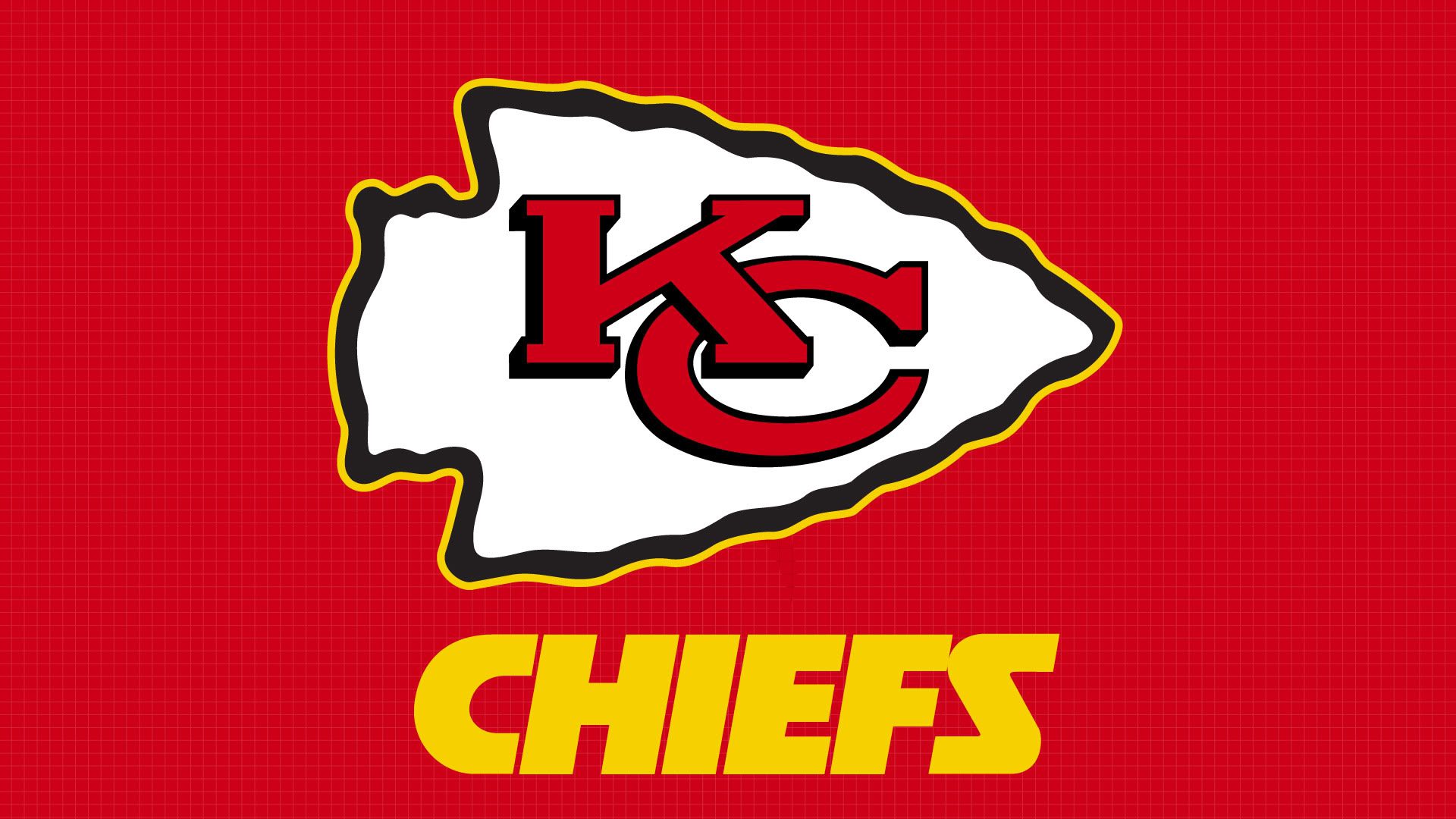 A red and yellow kansas city chiefs logo.